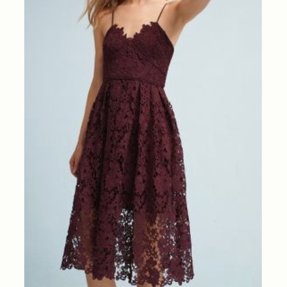 Anthropologie Donna Morgan Renata Lace Dress